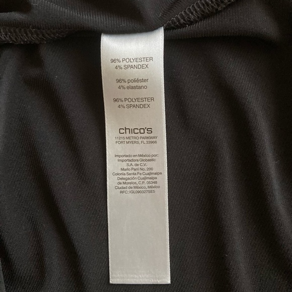 New Chico’s Black Polyester Long Sleeve Dress size 0 - Picture 13 of 13